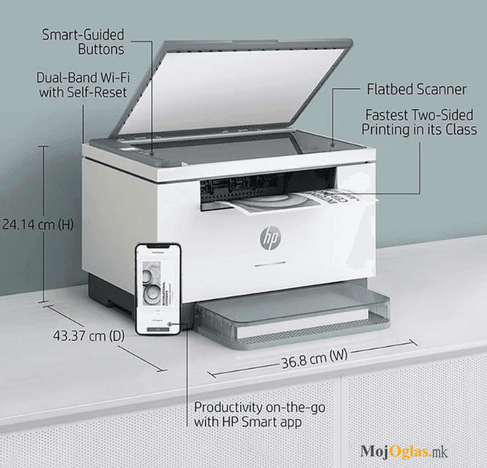 HP LaserJet MFP M236dw Duplex + Wifi + Skener + Kopir + Lan