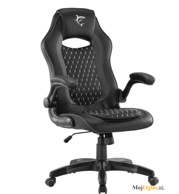 Stolica Gejmerska NOVA Gaming Chair White Shark Nyx Black